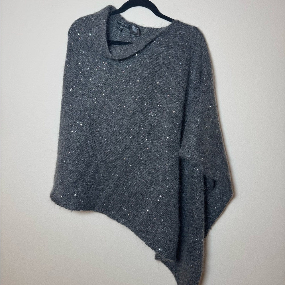 Eileen Fisher Gray Speckled Poncho